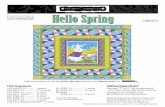 Hello Spring Spring_Quilt 1_Pattern... · Featuring fabrics from the Hello Spring collection by Sharla Fults for PROCESS COLOR: GRAYSCALE: B/W: Batting 77” x 85” (Recommended: