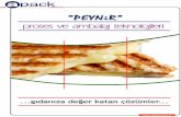 PEYNiR - apack.com.tr · PDF file beyaz peynir, kaşar peyniri, tulum peyniri, mihaliç peyniri başta olmak üzere, yöresel ihtiyacı karşılayacak düzeyde üretilen civil, çerkez,