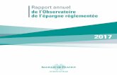 Rapport annuel de l'épargne réglementée – 2017 - Banque de France … · 2018-06-28 · 2017 de l’Observatoire de l’épargne réglementée Rapport annuel ISSN 2109-4330 818184_OER2017_Couverture.indd
