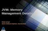 JVM: Memory Management Details©2011 Azul Systems, Inc. 12 JVM Concepts/Terminology • Java objects Java is an object oriented language Each allocation creates an object in memory