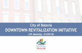 City of Batavia DOWNTOWN REVITALIZATION INITIATIVE · VITALITY • Brand Downtown • Preserve historic structures • Landscape/buffer Downtown parking • Integrate green infrastructure