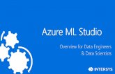 Azure ML Studio · 2017-01-31 · Azure ML Studio Public Gallery 12 Add picture of gallery Don’t want to build a machine learning model from scratch? Avoid reinventing the wheel