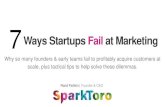 Ways Startups Failat Marketing - AméricaEconomía...Ways Startups Failat Marketing Rand Fishkin | Founder & CEO. Too Many Startups Die Because ... How to Win at Digital Advertising
