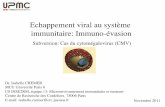 Echappement viral au système immunitaire: Immuno-évasion · Echappement viral au système immunitaire: Immuno-évasion! Dr. Isabelle CREMER! MCU Université Paris 6! U8 INSE2RM,