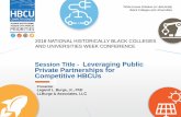 Session Title - Leveraging Public Private Partnerships for ... · Session Title - Leveraging Public Private Partnerships for Competitive HBCUs. 2018 NATIONAL HISTORICALLY BLACK COLLEGES