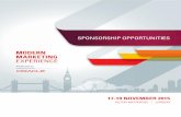 SPONSORSHIP OPPORTUNITIES - Oracle · support your presence at the event) • Exclusive sponsorship of the Special Event, Wednesday, 18 November, ability to scan all attendees who
