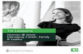 10 Lessons - TD Bank · 2016-04-12 · 5 TD Women @ Work: 10 Lessons Contents Executive Summary 6 The 10 Lessons: 8 1. Communicate your aspirations 9 2. Get an education 11 3. Be
