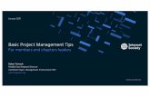 Basic Project Management for Chapters - Internet Society · 2017-09-20 · Nine Project Management Knowledge Areas Knowledge areas describe the key competencies that project managers