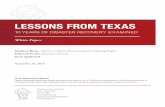 LESSONS FROM TEXAS - Texas Appleseed...LESSONS FROM TEXAS 10 YEARS OF DISASTER RECOVERY EXAMINED White Paper Madison Sloan, Director, Disaster Recovery and Fair Housing Project Deborah