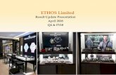 Ethos Limited - FY18 Investor Presentation · This presentation and the accompanying slides (the “Presentation”),which has been prepared by Ethos Limited, a subsidiary of KDDL