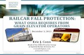 RAILCAR FALL PROTECTION - GrainnetRAILCAR FALL PROTECTION: Eric J. Conn Head of the OSHA Practice Group. at Epstein Becker & Green, P.C. econn@ebglaw.com (202) 861 ‐ 5335. WHAT OSHA