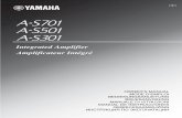 Amplificateur Intégré - Yamaha...humidifier) to prevent condensation inside this unit, which may cause an electrical shock, fire, damage to this unit, and/or personal injury. 5 Avoid