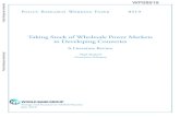 Taking Stock of Wholesale Power Markets in Developing ...documents.worldbank.org/curated/en/992171531321846513/pdf/WPS8519.pdf · Romania 2000 Centralized bid‐based 49.6 Argentina