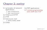 Chapter 2: outline Système/IL... · 2017-01-08 · Application Layer 2-13 Socket programming Two socket types for two transport services: § UDP: unreliable datagram § TCP: reliable,