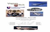 Roadable Aircraft - Virginia Tech · A roadable aircraft could provide a means for the revitalization of the general aviation industry. This international, interdisciplinary team