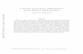 A Review of Automatic Di erentiation and its E cient ... · A Review of Automatic Di erentiation and its E cient Implementation Charles C. Margossian Abstract Derivatives play a critical