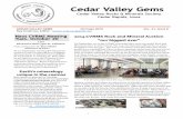 Cedar Valley Rocks & Minerals Society Cedar Rapids, Iowa · PDF file Cedar Valley Rocks & Minerals Society Cedar Rapids, Iowa CEDAR VALLEY GEMS OCTOBER 2015 VOL. 41, ISSUE 8 Ray Anderson,