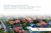 Defining Suburbs: How Definitions Shape the Suburban Landscape · defining categorization of what a suburb is. Scholars, research institutions, policymakers, and planning organizations