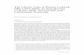 TheLibraryListsofFrancisLodwick FRS(1619-1694 ... · 1 TheLibraryListsofFrancisLodwick FRS(1619-1694):AnIntroduction toSloaneMSS.855and859,and aSearchableTranscript FelicityHenderson