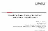 Hitachi’s Smart Energy Activities · 2-1. Strategic Journey – Global Portfolio New Business created through global demonstration projects of technology and business model Eco-City