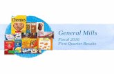 General Mills - s22.q4cdn.com · General Mills First Quarter Fiscal 2016 Summary •Strong Constant-currency Growth in Net Sales, Total Segment Operating Profit*, and Adjusted Diluted