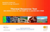 Thermal Response Test - interreg-central.eu · ZAE Bayern ZAE Bayern TRT Workshop GeoPLASMA in Prague –15.03.2017 Bavarian Center for Applied Energy Research Thermal Response Test