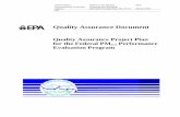 Quality Assurance Document - US EPA · Quality Assurance Document Quality Assurance Project Plan for the Federal PM2.5 Performance Evaluation Program . ii Foreword U.S. Environmental