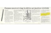 Domm unswerving in drive at justice system · Domm unswerving in drive at justice system By CARL NELSON THE GUELPH MERC URY Gord Domm is as unrepentent as ever .. Domm, the keystone