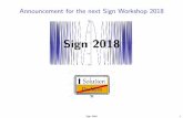 Announcement for the next Sign Workshop 2018 -5mmAnnouncement for the next Sign Workshop 2018 Sign 2018 Sign 2018 1 Key DataKey DataKey DataKey Data Location: Bielefeld University,
