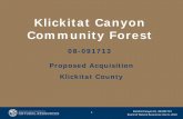 Klickitat Canyon Community Forest - WA - DNR ... Klickitat Canyon Community Forest 3 Klickitat Canyon CF, 08-091713 Board of Natural Resources; Dec 6, 2016 • Community forest designation