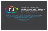 PHLN sessions and posters at the 2017 American Public ...€¦ · Page 1 of 41 . PHLN sessions and posters at the 2017 American Public Health Association Meeting and Expo . November
