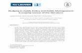 Nudging in Public Policy and Public Management: A scoping ... · Thaler and Sunstein’s seminal publication “Nudge: improving decisions about health, wealth, and happiness” (2008),