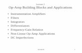 Op-Amp Building Blocks and Applications - Engineeringrhabash/ELG4139LN212.pdf · Op-Amp Building Blocks and Applications • Instrumentation Amplifiers • Filters • Integrators