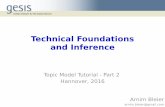 Technical Foundations and Inference - topicmodels.infotopicmodels.info/ckling/tmt/part2.pdf · Technical Foundations and Inference Topic Model Tutorial - Part 2 Hannover, 2016 ...