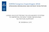 ESPEN Congress Copenhagen 2016 · •Vanek VW, Ayers P, Charney P, et al. Follow-up survey on functionality of nutrition documentation and ordering nutrition therapy in currently