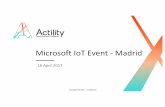 Microsoft IoT Event -Madriddownload.microsoft.com/documents/es-es/IoT/23... · Inmarsat-Actility : a global IoT network First global LoRa network Key Benefits Deployed Use cases •