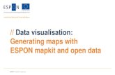 Data visualisation: Generating maps with ESPON mapkit ... maps with ESPON mapkit...Text delimited data needs to be joined with shapes first. Both types of data allows to associate