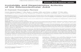 Instability and Degenerative Arthritis of the ... · Purpose: To provide an updated review on the current diagnosis and management of instability and degenerative arthritis of the