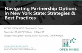 Navigating Partnership Options in New York State: Strategies & … · 2017-11-15 · C. The Range Of Strategic Partnership Options: From Virtual Service Partnerships To Mergers II.