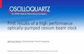 First results of a high performance optically-pumped cesium … · 2018-11-08 · •Development of an industrial Optical Cesium Clock for ground applications •All sub-systems are