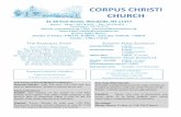 CORPUS CHRISTI CHURCH - ccwoodsideny.orgccwoodsideny.org/.../05/june3_2018_corpuschristi.pdfAdoración Perpetúa en Corpus Christi Tratamos de proporcionar una atmós-fera de reflexión