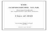THE SOPHOMORE YEAR - Home - Saratoga High School...SUBJECT SHS COURSES THAT MEET REQUIREMENTS GRADUATION SUBJECT REQUIREMENTS 1. English 4 years Gr. 9: English 9, English 9 MAP (40