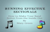 RUNNING EFFECTIVE SECTIONALS · –3 sectionals per concert •Maximum allowed –1 per week •Students will not attend if you have too many scheduled. •Incentives? –Food (lima