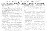 St Stephen’s News · 2017-02-12 · St Stephen’s News St Stephen’s Anglican Church · Timonium, Maryland Volume XXVIII, Number 5 A parish in the classical Anglican tradition