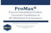 Process Simulation Predicts Corrosive Conditions in HF ... · Process Simulation Predicts Corrosive Conditions in HF Alkylation Fractionators Bryan Research & Engineering, LLC Chemical