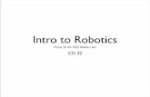 Intro to Robotics - Brooklyn Collegechipp/cis32/lectures/Lecture14.pdf · Intro to Robotics Syllabus is Updated - Mondays are LAB DAYs (work on Robotics Projects) ... b. reactive