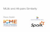 MLlib and All-pairs Similarity - Stanford University rezab/slides/maryland_mllib.pdf Spark Core Spark Streaming" real-time Spark SQL structured GraphX graph MLlib machine learning