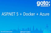 ASP.NET 5 + Docker + Azure · PDF file ASP.NET 5 + Docker + Azure @stuartleeks. @stuartleeks @stuartleeks. ... docker-compose up –d docker-compose stop. @stuartleeks #gotocph #itsallgonecrazy