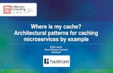 Where is my cache? Architectural patterns for caching ... is my cache...microservices by example Rafał Leszko Cloud Software Engineer Hazelcast. ... Author of the book "Continuous