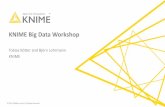KNIME Big Data WorkshopApache Hadoop •Open-source framework for distributed storage and processing of large data sets •Designed to scale up to thousands of machines •Does not